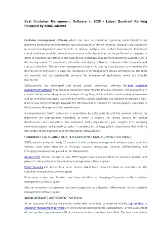 best container management software in 2020 latest