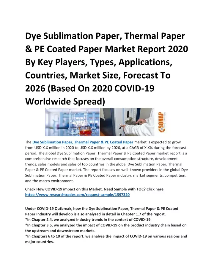 dye sublimation paper thermal paper pe coated
