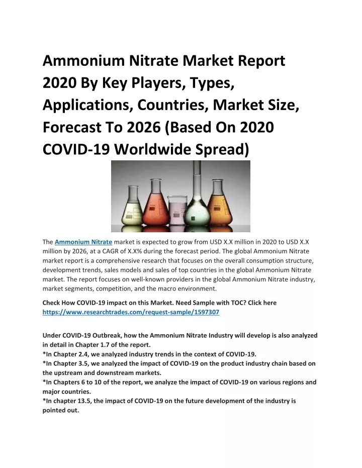 ammonium nitrate market report 2020