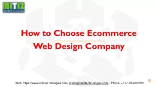how to choose ecommerce web design company