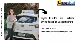 Highly Reputed and Certified Driving School in Macquarie Park and Bankstown