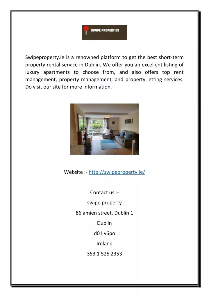 swipeproperty ie is a renowned platform