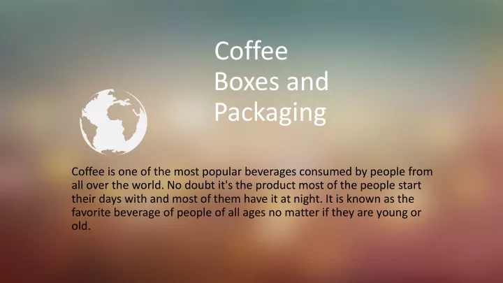 coffee boxes and packaging