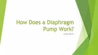 How Does a Diaphragm Pump Work?