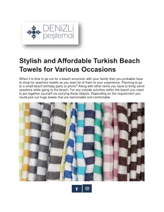 Turkish Beach Towel | Turkishbeachtowel.com