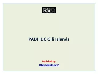 PADI IDC Gili Islands