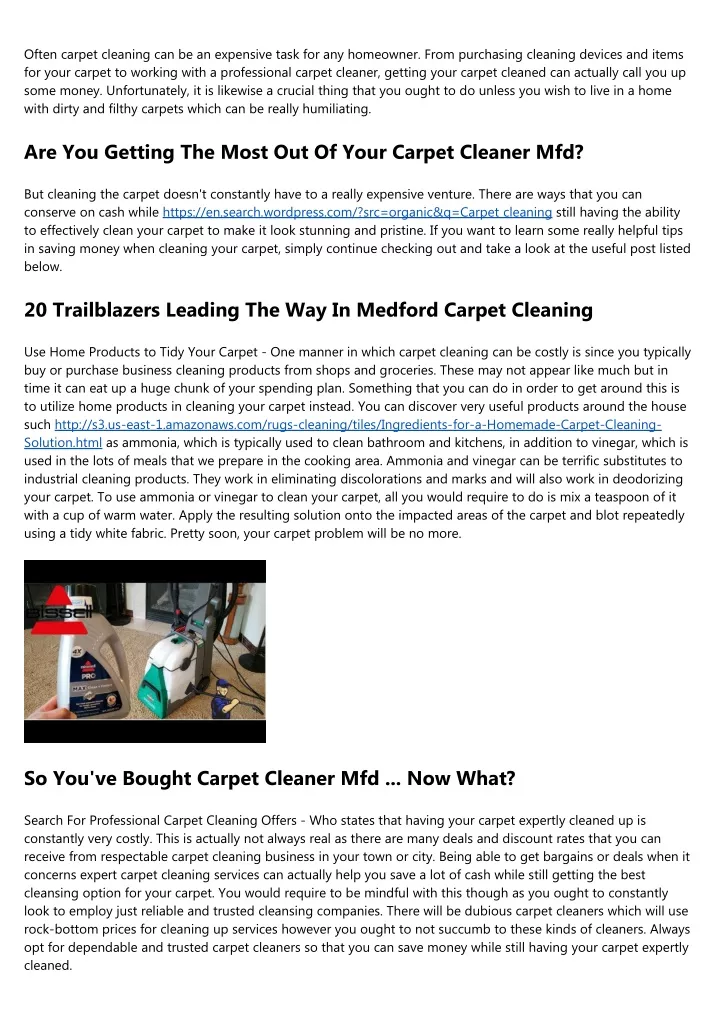 often carpet cleaning can be an expensive task