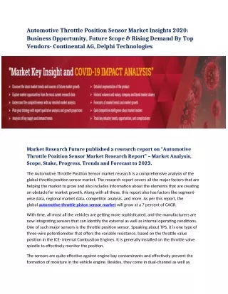 automotive throttle position sensor market