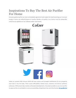 inspirations to buy the best air purifier for home