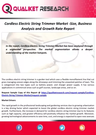 cordless electric string trimmer market size