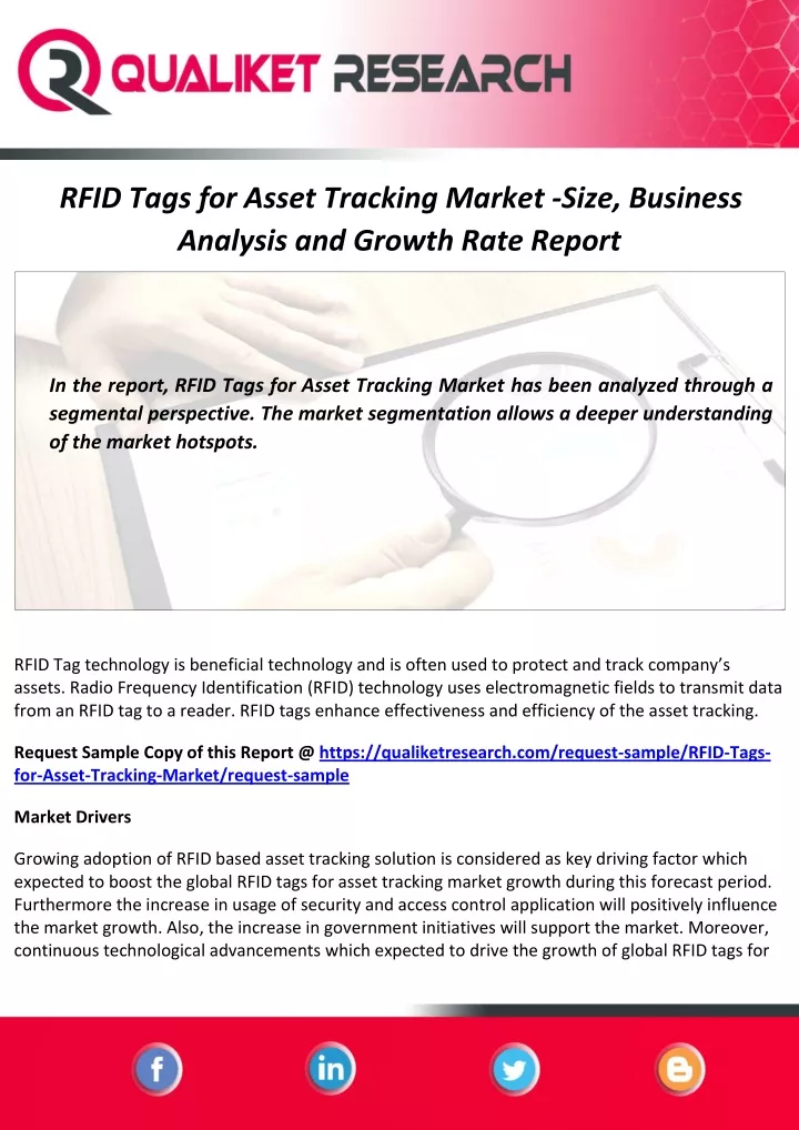 rfid tags for asset tracking market size business