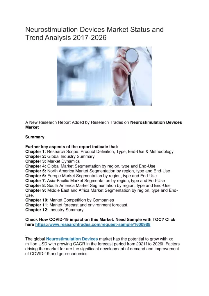 neurostimulation devices market status and trend