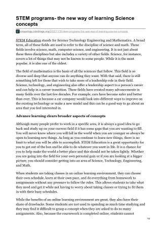 stem programs the new way of learning science