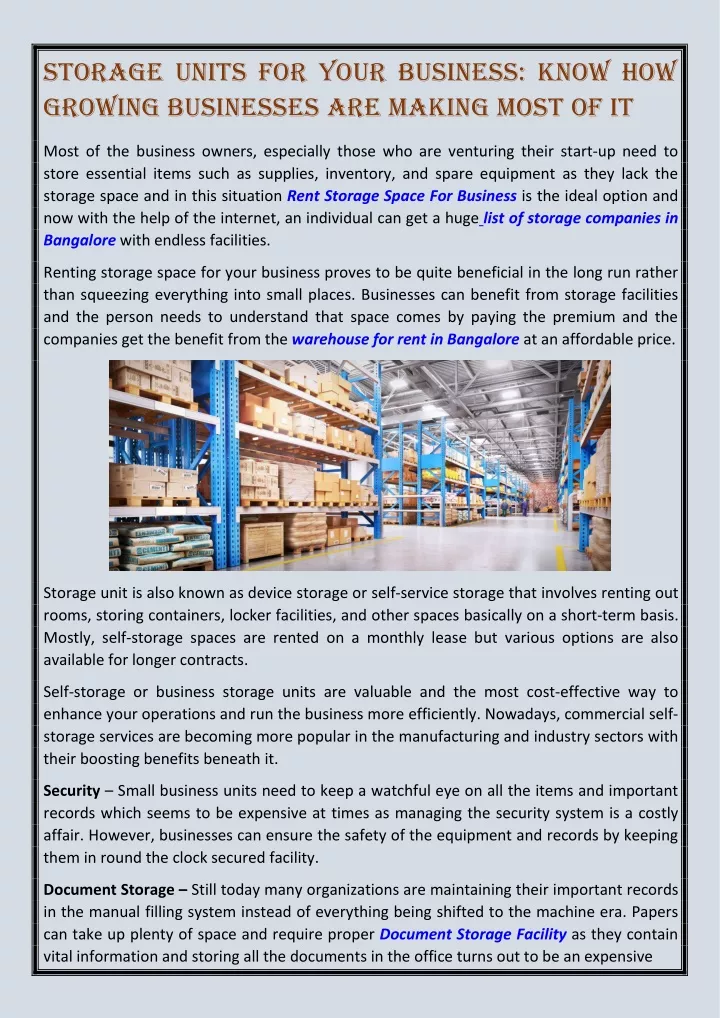 storage units for your business know how growing