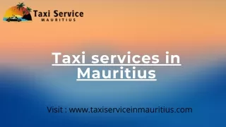 Airport transfer Mauritius