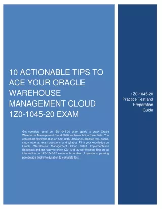 10 actionable tips to ace your oracle warehouse