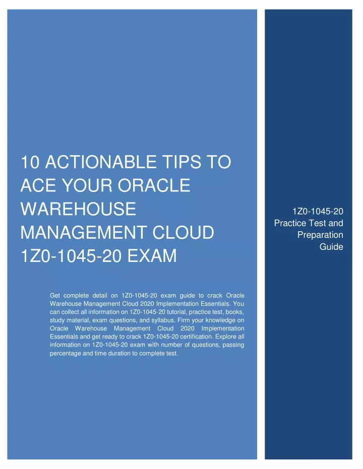 10 actionable tips to ace your oracle warehouse