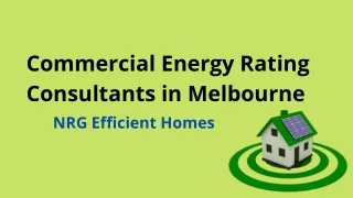Commercial Energy Rating Consultants in Melbourne