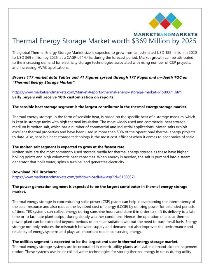thermal energy storage market worth 369 million