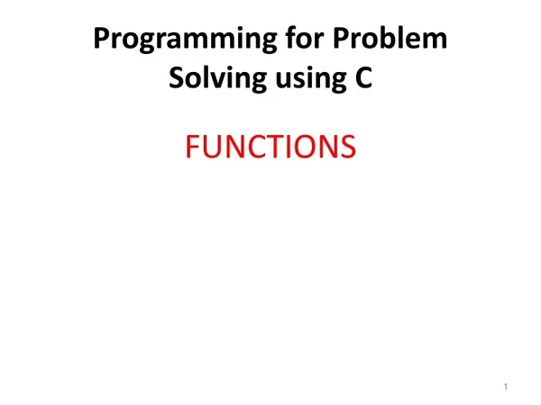 programming for problem solving using c