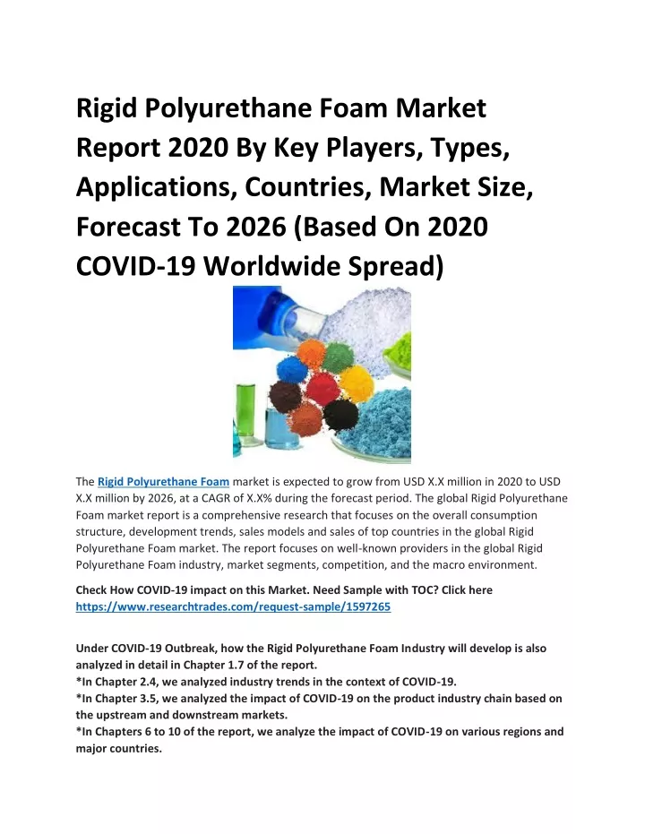 rigid polyurethane foam market report 2020