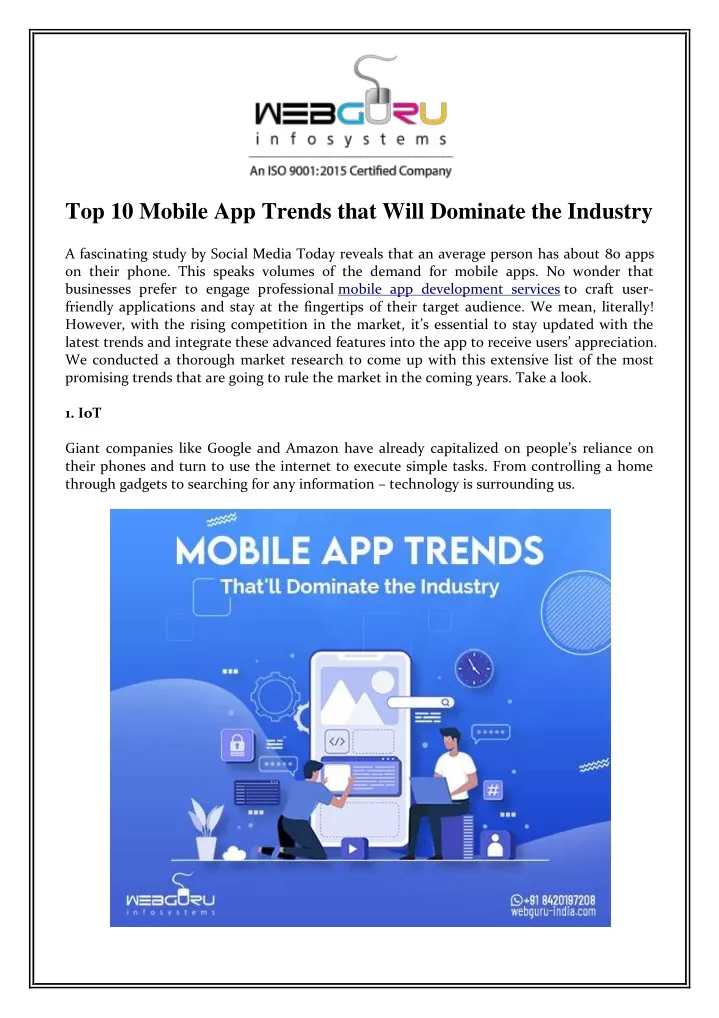 top 10 mobile app trends that will dominate