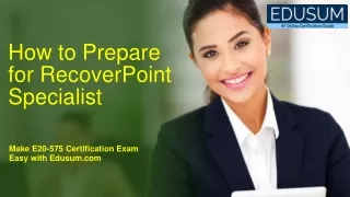 how to prepare for recoverpoint specialist