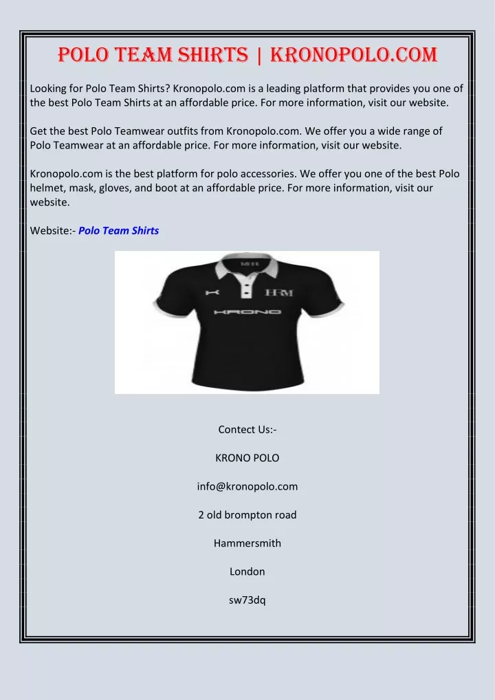 polo team shirts kronopolo com