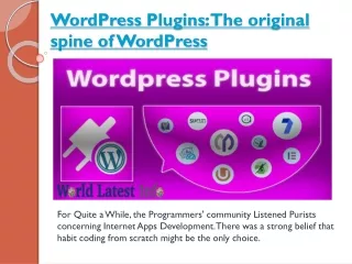 wordpress plugins the original spine of wordpress