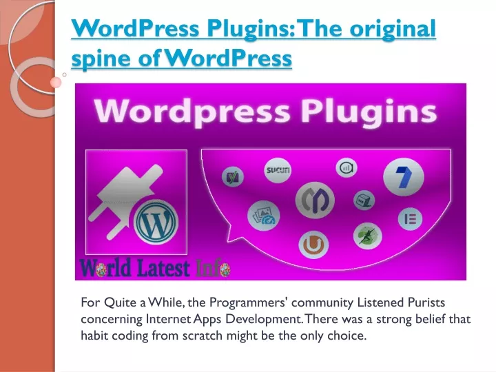 wordpress plugins the original spine of wordpress