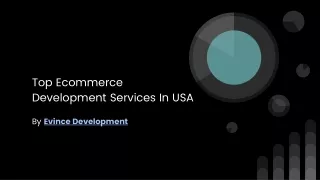 Top Ecommerce Development Services In USA