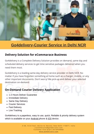 Courier Services in Delhi NCR