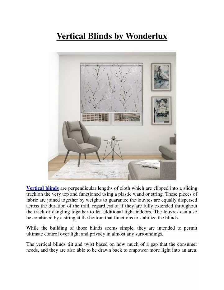 vertical blinds by wonderlux