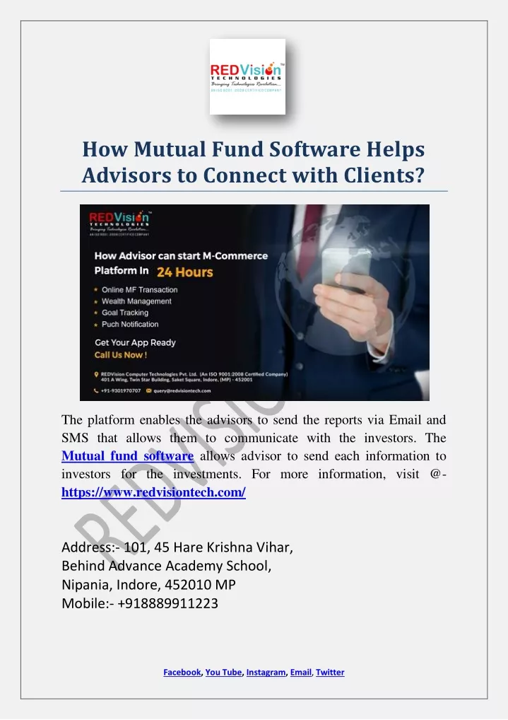 how mutual fund software helps advisors