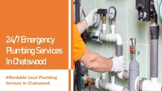 24/7 Emergency Plumbing Services In Chatswood