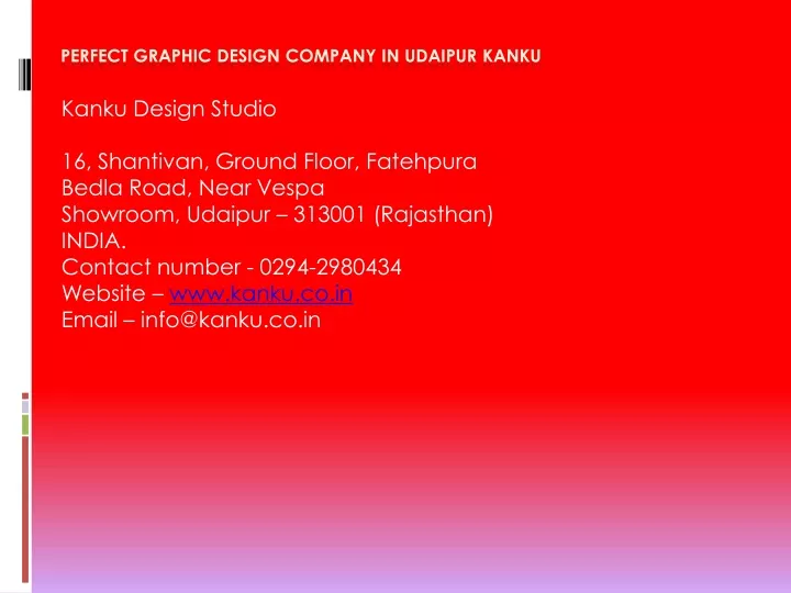 perfect graphic design company in udaipur kanku
