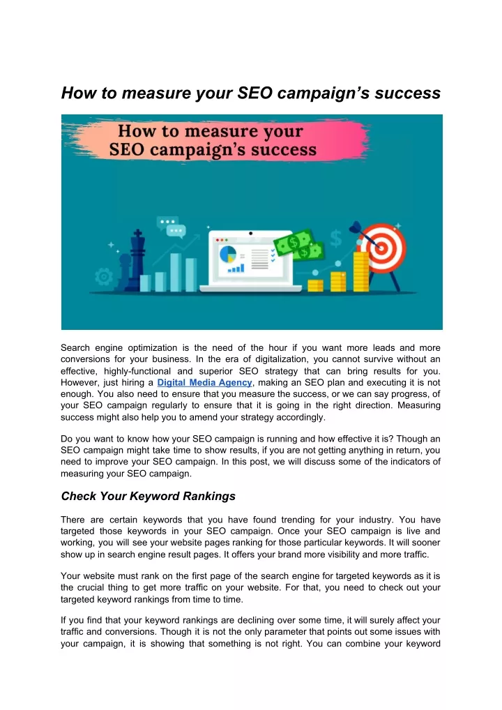 how to measure your seo campaign s success
