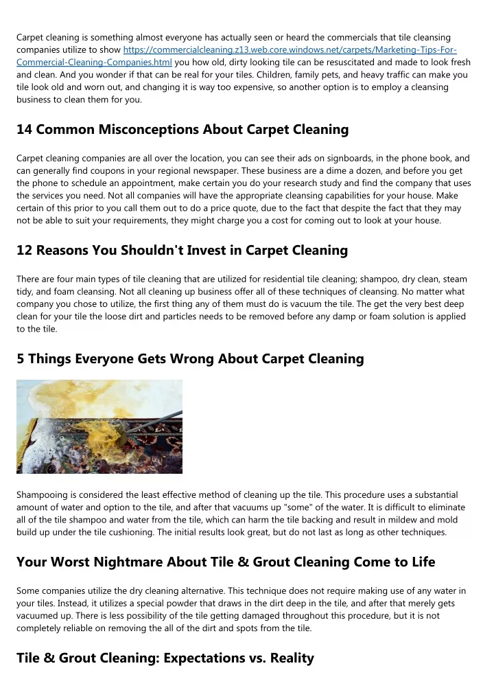 carpet cleaning is something almost everyone