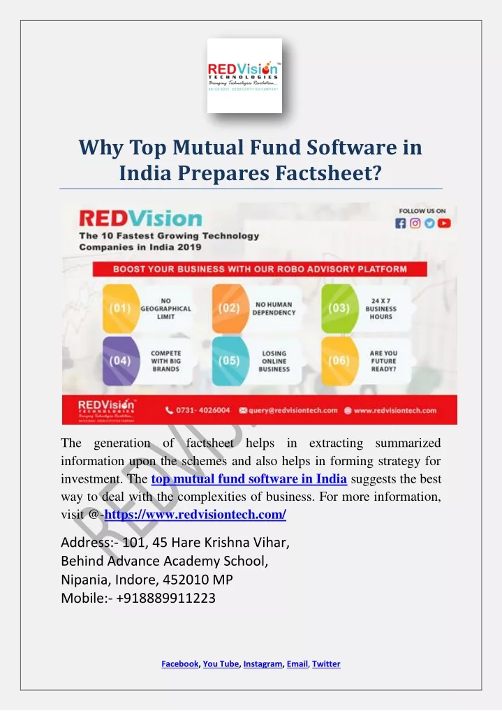 why top mutual fund software in india prepares
