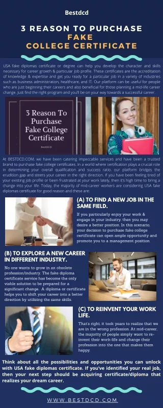 3 Reason To Purchase Fake College Certificate