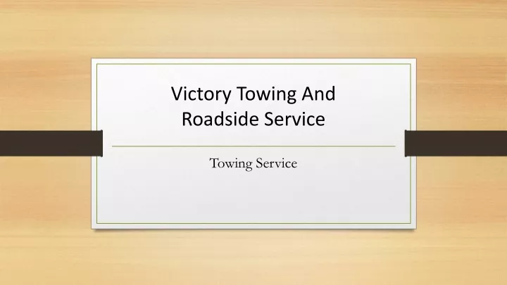 victory towing and roadside service