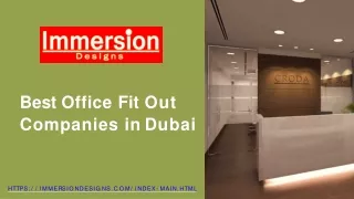 Best Interior fit out companies in Dubai