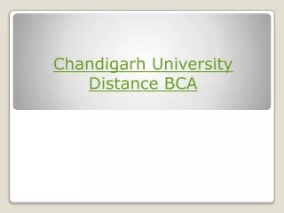 chandigarh university distance bca