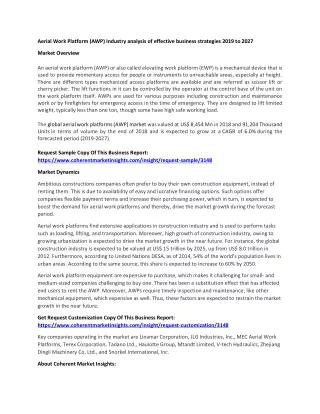 aerial work platform awp industry analysis