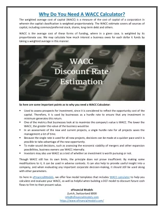 Why Do You Need A WACC Calculator?