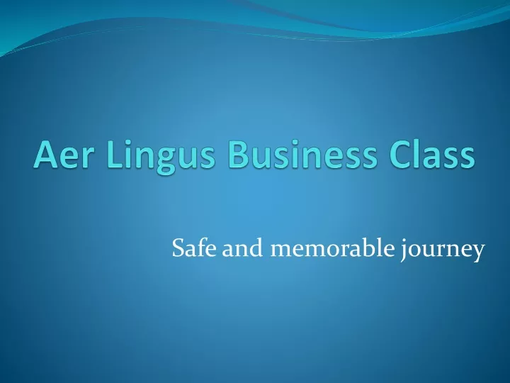 aer lingus business class