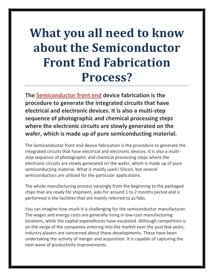 what you all need to know about the semiconductor