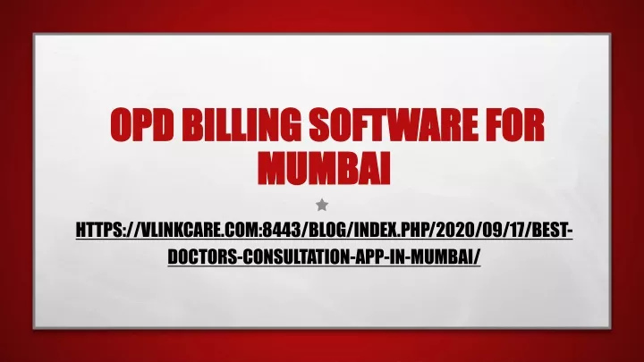 opd billing software for mumbai