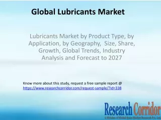 Lubricants Market by Product Type, by Application, by Geography,  Size, Share, Growth, Global Trends, Industry Analysis