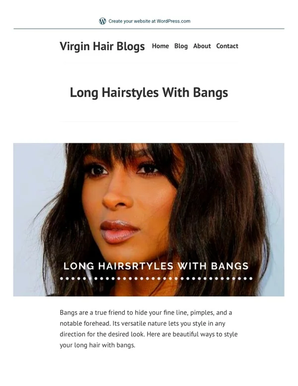 Long Hairstyles With Bangs